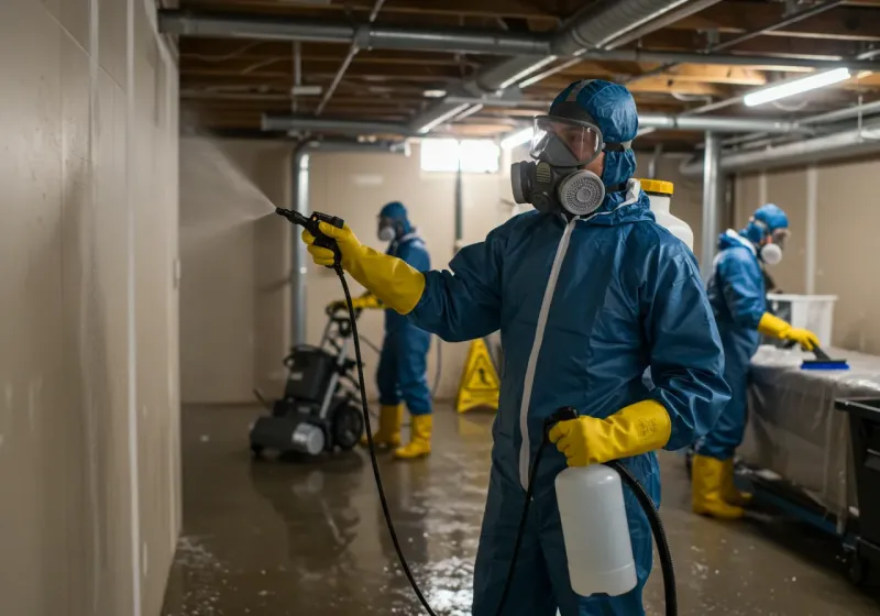 Basement Sanitization and Antimicrobial Treatment process in Pleasants County, WV
