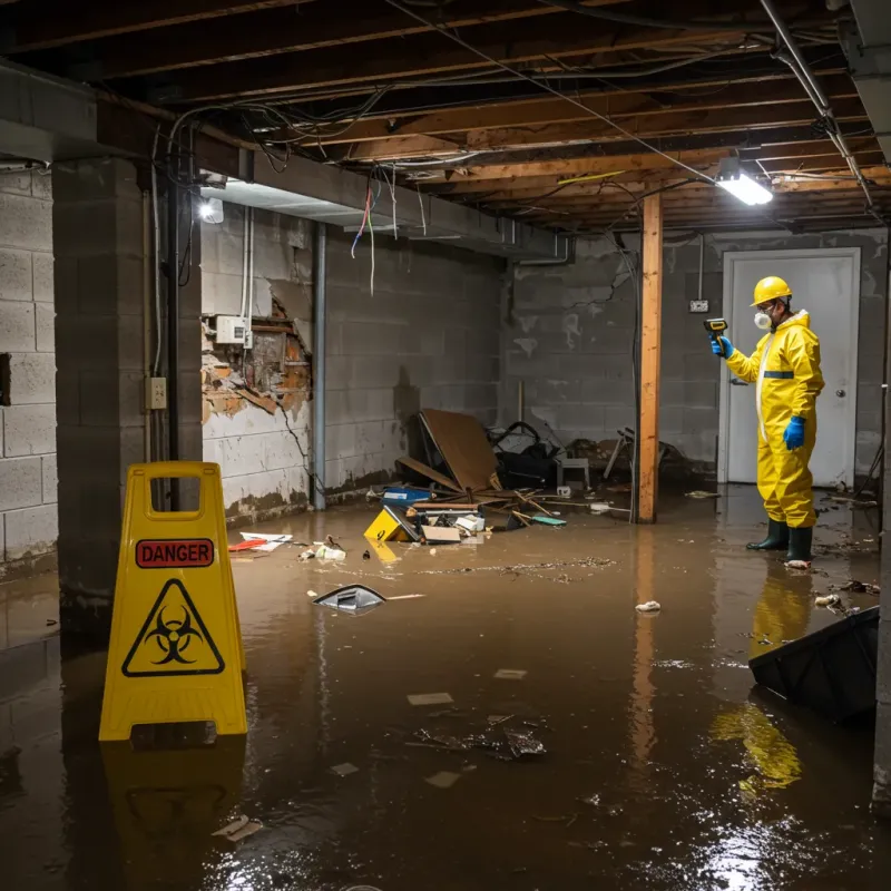 Flooded Basement Electrical Hazard in Pleasants County, WV Property
