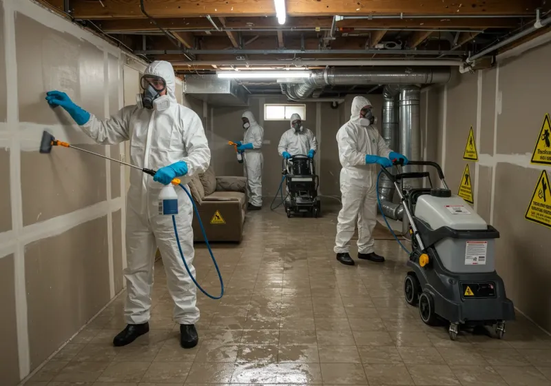 Basement Moisture Removal and Structural Drying process in Pleasants County, WV